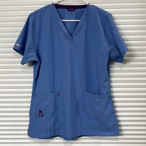 Carhartt Force Ciel Blue Scrub Top